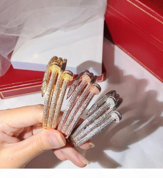 popular screw full diamond nail bracelet gold bracelet ladies bracelet punk gift fine jewelry double original box8961304, Black
popular screw full diamond nail bracelet gold bracelet ladies bracelet punk gift fine jewelry double original box8961304, Black