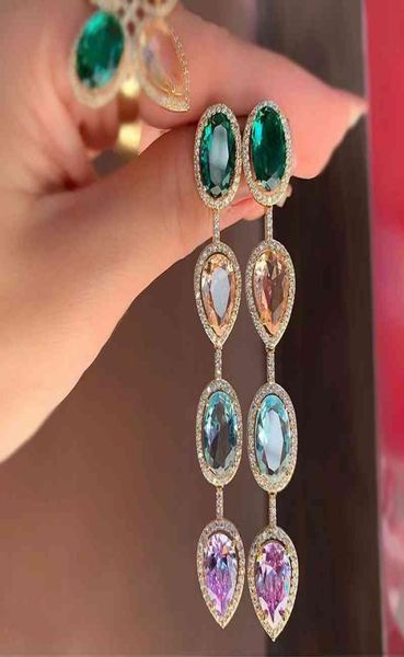 luxury water drop long earrings oval green crystal cubic zirconia stone multicolor ear line earring for women boho party jewelry6570990, Golden
luxury water drop long earrings oval green crystal cubic zirconia stone multicolor ear line earring for women boho party jewelry6570990, Golden