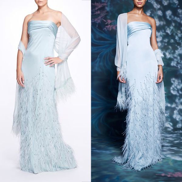 glamorous mermaid prom dresses strapless feathers slim backless zipper floor length plus size custom made party dress vestido de noite, Black
glamorous mermaid prom dresses strapless feathers slim backless zipper floor length plus size custom made party dress vestido de noite, Black