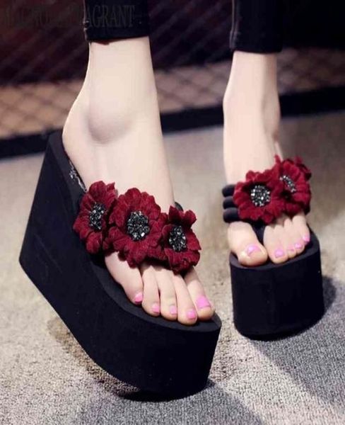flower summer sandals wedges super high heel women flip flops beach sandals shoes casual female ladies shoes platform slippers c 21650354, Black
flower summer sandals wedges super high heel women flip flops beach sandals shoes casual female ladies shoes platform slippers c 21650354, Black