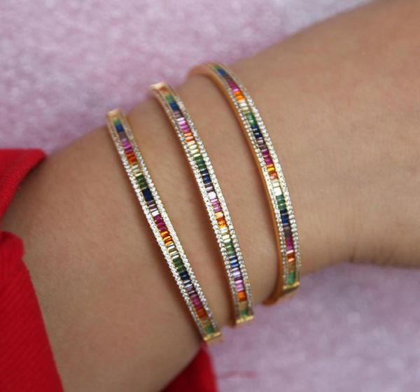 fine delicate banglebracelet rainbow gradual bar baguette cz spectacular open cuff bangle women grils christmas gift 5658m2080961, Golden;silver
fine delicate banglebracelet rainbow gradual bar baguette cz spectacular open cuff bangle women grils christmas gift 5658m2080961, Golden;silver