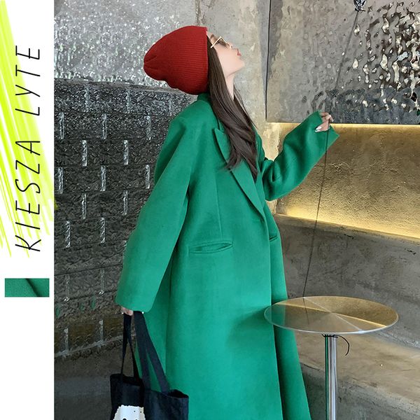 womens wool blends green midi woollen coat women winter loose casual woolen suit jacket overcoat chic runway fashion 230905, Black
womens wool blends green midi woollen coat women winter loose casual woolen suit jacket overcoat chic runway fashion 230905, Black