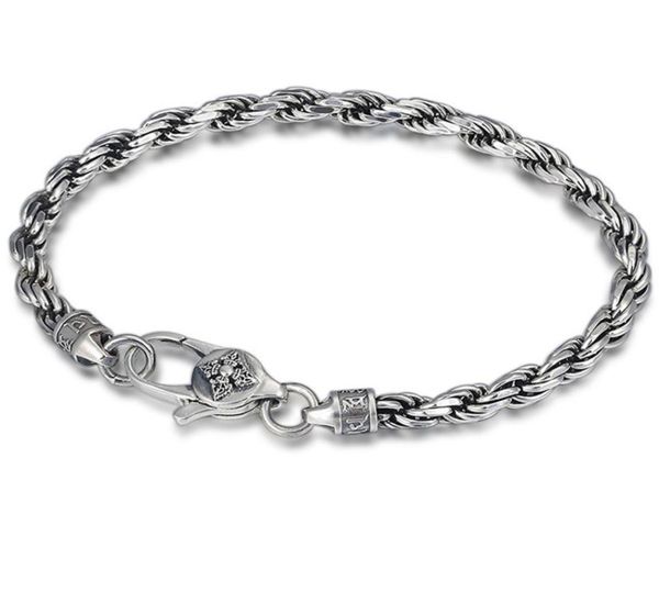 quality 925 sterling silver braided link chain bracelets 4mm american european antique handmade vintage designer luxury jewelry ac5864957, Black
quality 925 sterling silver braided link chain bracelets 4mm american european antique handmade vintage designer luxury jewelry ac5864957, Black