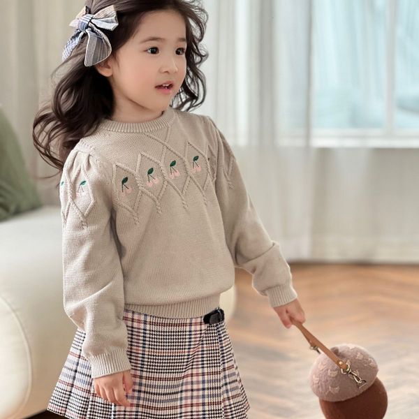 pullover girls knitted sweater 2023 autumn cute embroidered children's wear winter europe and america thickened 230905, Blue
pullover girls knitted sweater 2023 autumn cute embroidered children's wear winter europe and america thickened 230905, Blue