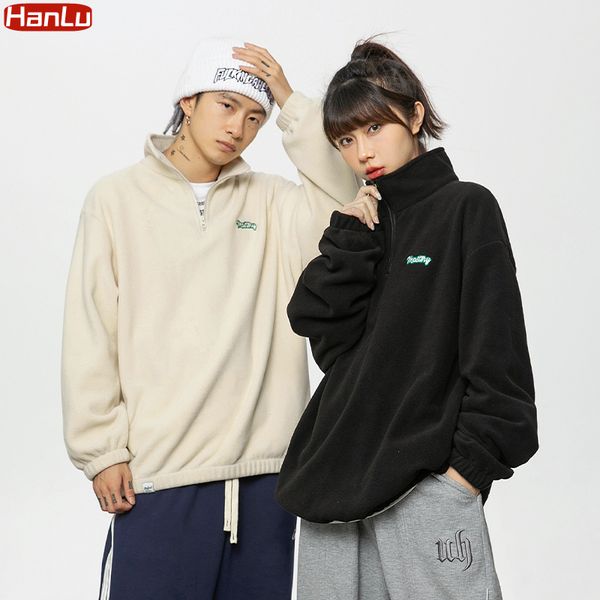men s hoodies sweatshirts autumn winter fleece warm stand collar embroidered half zip sweater women fashion streetwear casual coats 230906, Black
men s hoodies sweatshirts autumn winter fleece warm stand collar embroidered half zip sweater women fashion streetwear casual coats 230906, Black