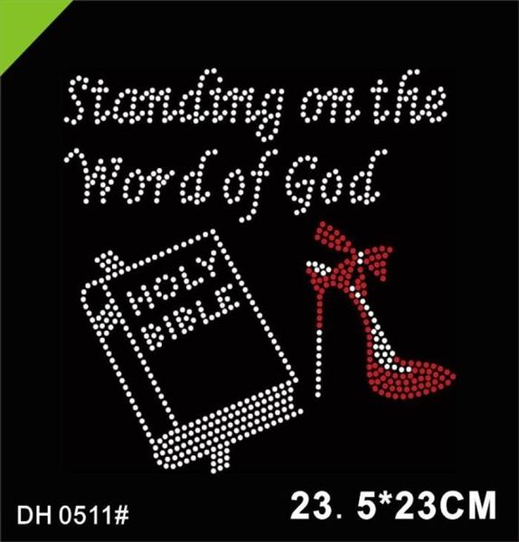 good selling standing on the word of god rhinestone heat transfer 05113398050, Black
good selling standing on the word of god rhinestone heat transfer 05113398050, Black