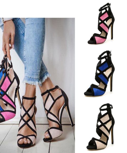 stiletto heel 11cm party sandals color matching peep toe girls summer shoes fashion crosstied hollow ankle strap 3 colors5734246, Black
stiletto heel 11cm party sandals color matching peep toe girls summer shoes fashion crosstied hollow ankle strap 3 colors5734246, Black