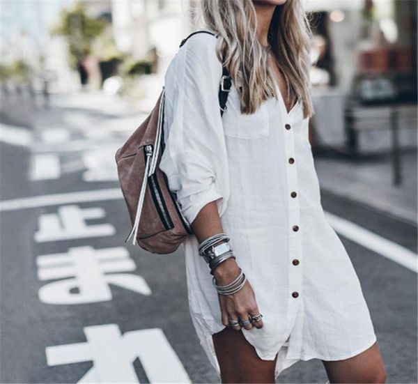 summer beach coverup women swimsuit cover up plus size long sleeve white cotton shirt dress fashion button beachwear tunic s2168610, Blue;gray
summer beach coverup women swimsuit cover up plus size long sleeve white cotton shirt dress fashion button beachwear tunic s2168610, Blue;gray