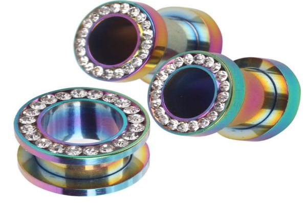 jk rainbow crystal earring gauge screw ear plug ear tunnel body jewelry plugs on ear fit expander kits1318514, Silver
jk rainbow crystal earring gauge screw ear plug ear tunnel body jewelry plugs on ear fit expander kits1318514, Silver