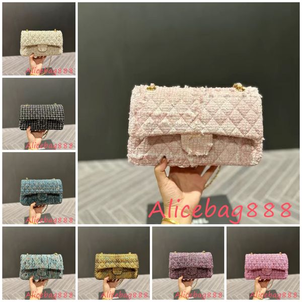 2023 autumn shoulder bags 23cm tweed fashion bag classic double flap bags matelasse chain cross body shoulder famous luxury classic designer
2023 autumn shoulder bags 23cm tweed fashion bag classic double flap bags matelasse chain cross body shoulder famous luxury classic designer