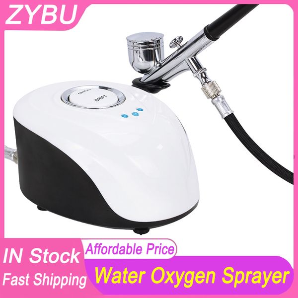 

professional electric spray gun facial nano oxygen injector instrument for skin care rejuvenation airbrush moisturizing coloring painting sp, Black;white
