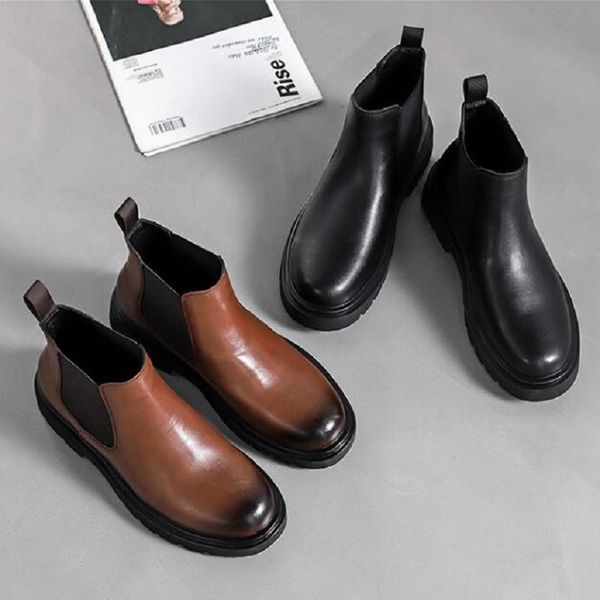 men chelsea boots italian style ankle boots soft leather men boots english style comfortable leather boots 1aa49, Black
men chelsea boots italian style ankle boots soft leather men boots english style comfortable leather boots 1aa49, Black