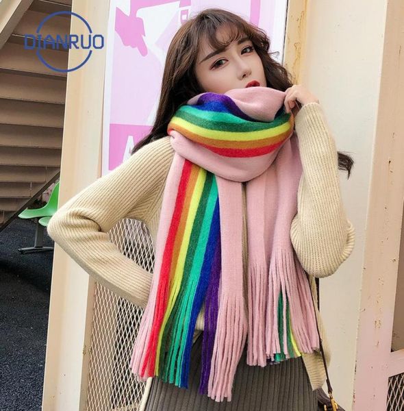 2021 dianruo scarf women039s winter korean college style rainbow stripe knitting scarves autumn and women thick bib q3863787355, Blue;gray
2021 dianruo scarf women039s winter korean college style rainbow stripe knitting scarves autumn and women thick bib q3863787355, Blue;gray