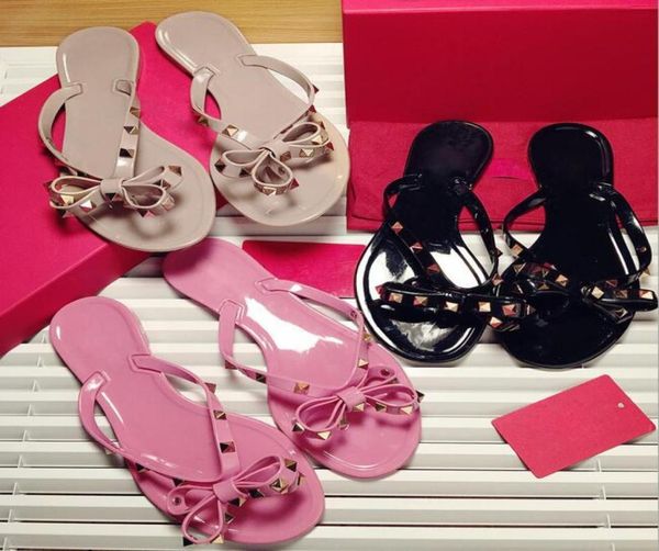 fashion summer flip flops woman rivets women sandals bow knot flat slippers girls studded cool beach slides jelly shoes 37531615, Black
fashion summer flip flops woman rivets women sandals bow knot flat slippers girls studded cool beach slides jelly shoes 37531615, Black