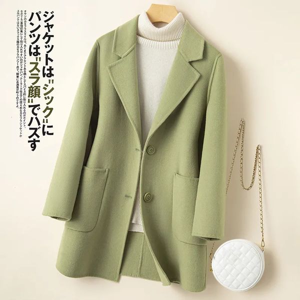 womens wool blends contracted office lady double faced cashmere overcoat autumn winter woman slim long coat jacket suit outwear 230905, Black
womens wool blends contracted office lady double faced cashmere overcoat autumn winter woman slim long coat jacket suit outwear 230905, Black