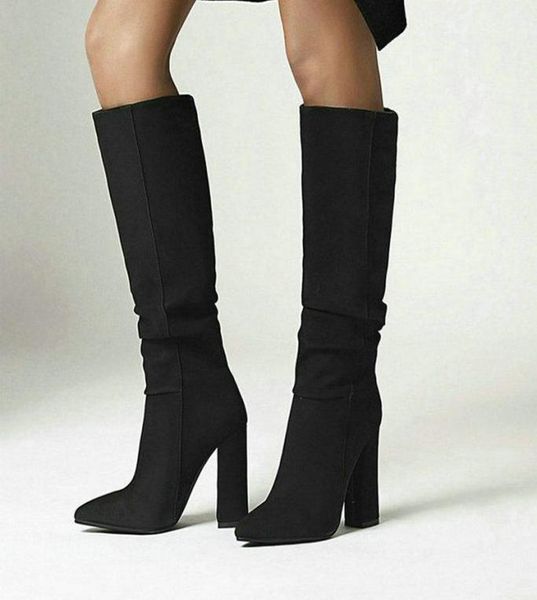 2020 new faux suede women knee high boots thick high heel pointed toe ladies boots 18088622, Black
2020 new faux suede women knee high boots thick high heel pointed toe ladies boots 18088622, Black
