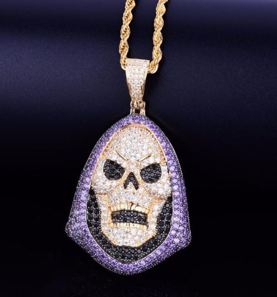 hoody skull purple stone pendant necklace personality chain gold silver iced out cubic zirconia hip hop rock jewelry4017614
hoody skull purple stone pendant necklace personality chain gold silver iced out cubic zirconia hip hop rock jewelry4017614