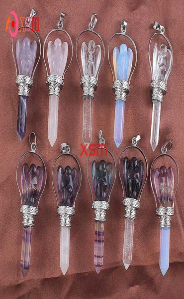 whole 10 pcs natural pendulum pendant mixed quartz stone hexagon column fluorite angle scepter vintage charm jewelry7743554, Silver
whole 10 pcs natural pendulum pendant mixed quartz stone hexagon column fluorite angle scepter vintage charm jewelry7743554, Silver