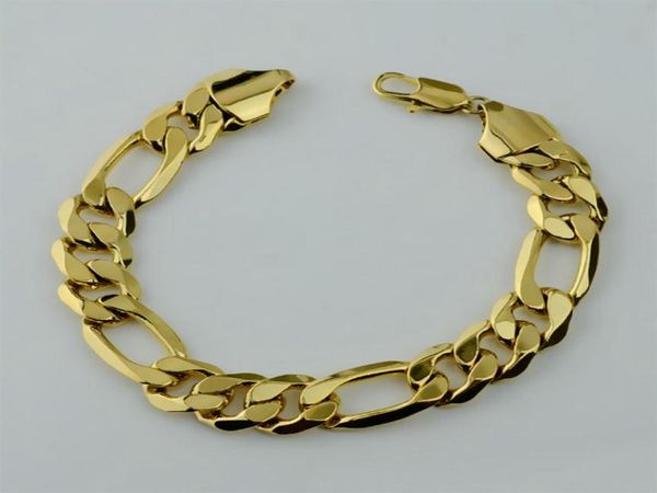 men 18k yellow gold filled figaro chains bracelet wide 8mm 10mm 12mm286l5276315, Black
men 18k yellow gold filled figaro chains bracelet wide 8mm 10mm 12mm286l5276315, Black
