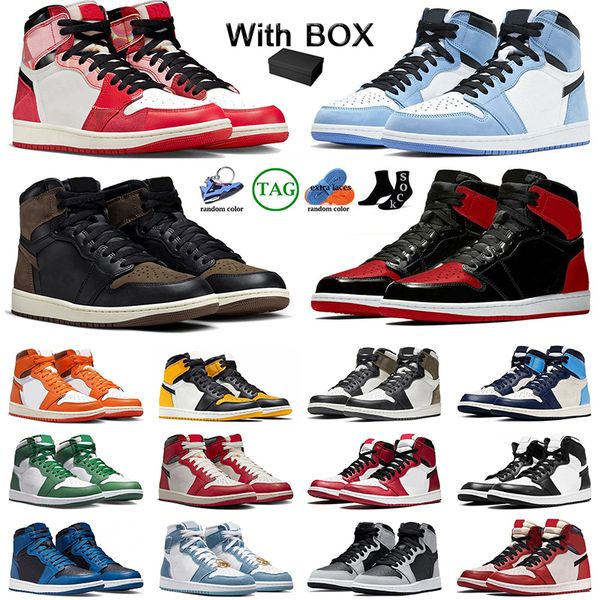 mens designer jumpman 1s with box basketball shoes 1 statin bred patent high og lost and found university blue black phantom dark mocha frag
mens designer jumpman 1s with box basketball shoes 1 statin bred patent high og lost and found university blue black phantom dark mocha frag