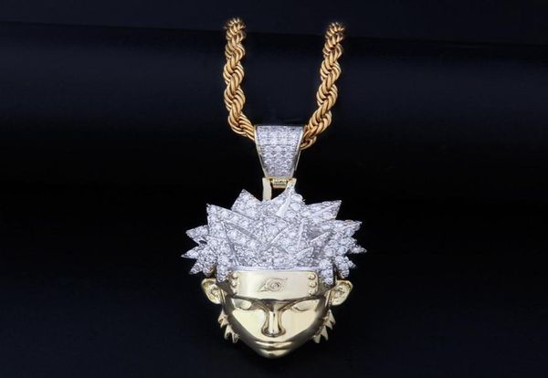 character pendant necklace new mens hip hop anime pendant necklace fashion 14k gold chain necklace jewelry1791583, Silver