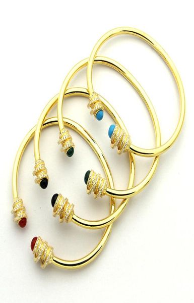 new arrive fashion lady titanium steel four color stone curve setting diamond 18k plated gold open bangle bracelets 3 col2662701, Black
new arrive fashion lady titanium steel four color stone curve setting diamond 18k plated gold open bangle bracelets 3 col2662701, Black