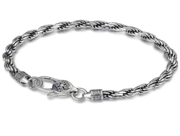 quality 925 sterling silver braided link chain bracelets 4mm american european antique handmade vintage designer luxury jewelry ac8741010, Black
quality 925 sterling silver braided link chain bracelets 4mm american european antique handmade vintage designer luxury jewelry ac8741010, Black