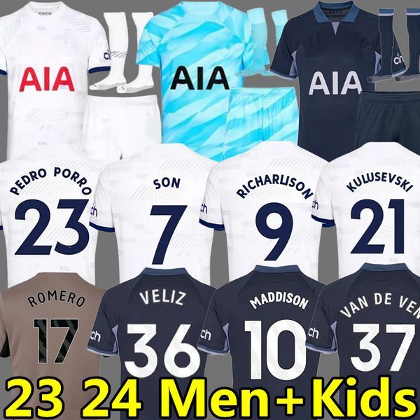 23 24 soccer jerseys maddison son kulusevski veliz pedro porro romero richarlison van de ven perisic tottenham football shirt spurs 2023 202, Black;yellow
23 24 soccer jerseys maddison son kulusevski veliz pedro porro romero richarlison van de ven perisic tottenham football shirt spurs 2023 202, Black;yellow