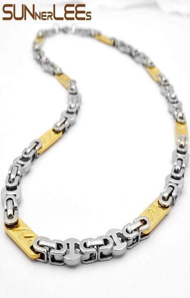 sunnerlees fashion jewelry stainless steel necklace 8mm geometric byzantine link chain silver gold for men women gift sc117 n3644010
sunnerlees fashion jewelry stainless steel necklace 8mm geometric byzantine link chain silver gold for men women gift sc117 n3644010