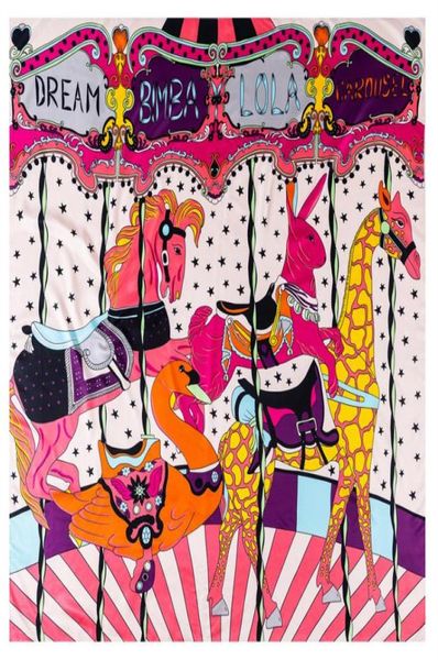 hbp 130cm twill silk bar carousel print square women bandana scarves wraps for women echarpe 2207139925020, Blue;gray
hbp 130cm twill silk bar carousel print square women bandana scarves wraps for women echarpe 2207139925020, Blue;gray
