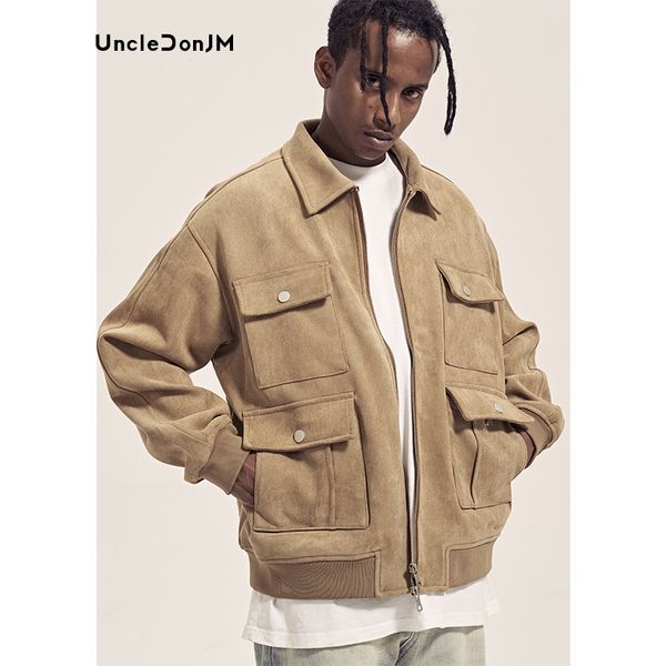 mens jackets double zip faux suede jacket fourpocket shacket for men solid color streetwear korean fashion coat winter 230905, Black;brown
mens jackets double zip faux suede jacket fourpocket shacket for men solid color streetwear korean fashion coat winter 230905, Black;brown