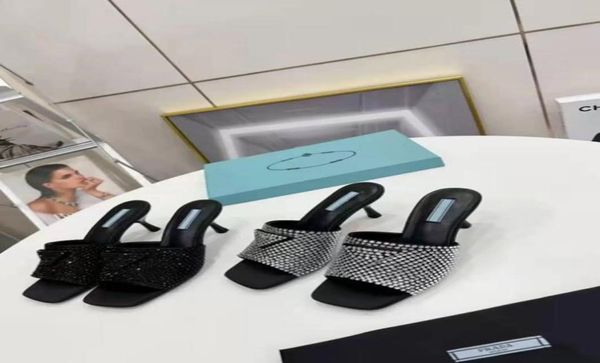 spring 2022 new crystal diamond slippers iconic triangular logo square head highheeled women shoes size 3542 with box and dust b8165502, Black
spring 2022 new crystal diamond slippers iconic triangular logo square head highheeled women shoes size 3542 with box and dust b8165502, Black