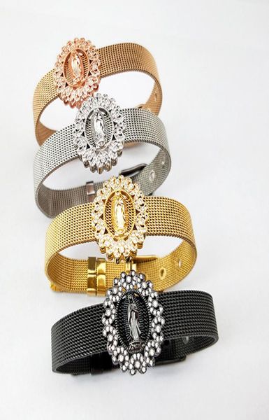 stainless steel watch belt bangle clear cz micro pave round virgin mary connector bracelet for women jewelry bg2223829502, Black
stainless steel watch belt bangle clear cz micro pave round virgin mary connector bracelet for women jewelry bg2223829502, Black