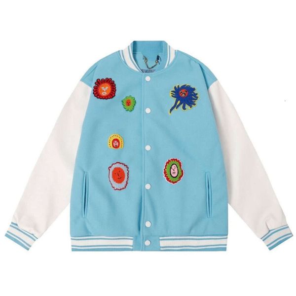 hip-hop baseball jacket mens cardigan coat designer pu splicing varsity jackets men's women's v embroidered woolen coats winter wa, Black;brown
hip-hop baseball jacket mens cardigan coat designer pu splicing varsity jackets men's women's v embroidered woolen coats winter wa, Black;brown