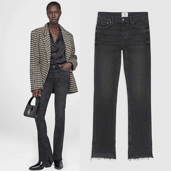 23 early autumn jeans anines bing mid waist black gray mid bulleted front short back long tight pants for women's jeans, Blue
23 early autumn jeans anines bing mid waist black gray mid bulleted front short back long tight pants for women's jeans, Blue
