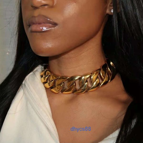 wholesale necklaces for women new arrival 2023 european style jewelry gold big cuban link chain choker necklace, Silver
wholesale necklaces for women new arrival 2023 european style jewelry gold big cuban link chain choker necklace, Silver
