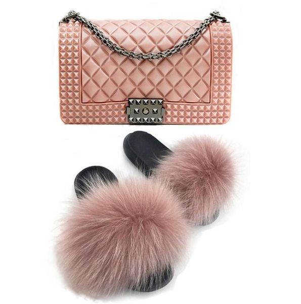fashion luxury chain rainbow purse lady colorful bags and slippers set women candy jelly hand bags with real fox fur slides set1524337, Black
fashion luxury chain rainbow purse lady colorful bags and slippers set women candy jelly hand bags with real fox fur slides set1524337, Black