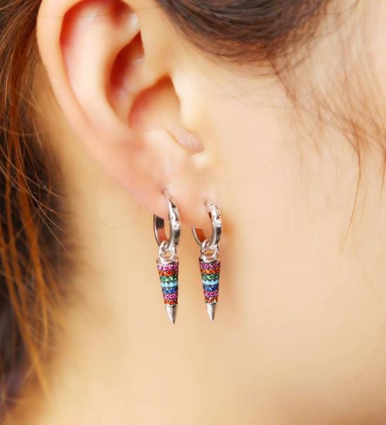 dangle chandelier cute awl loop earring fashion design geometric cone tiny spikes rainbow mini cz paved punk earrings elegance s2482098, Silver
dangle chandelier cute awl loop earring fashion design geometric cone tiny spikes rainbow mini cz paved punk earrings elegance s2482098, Silver