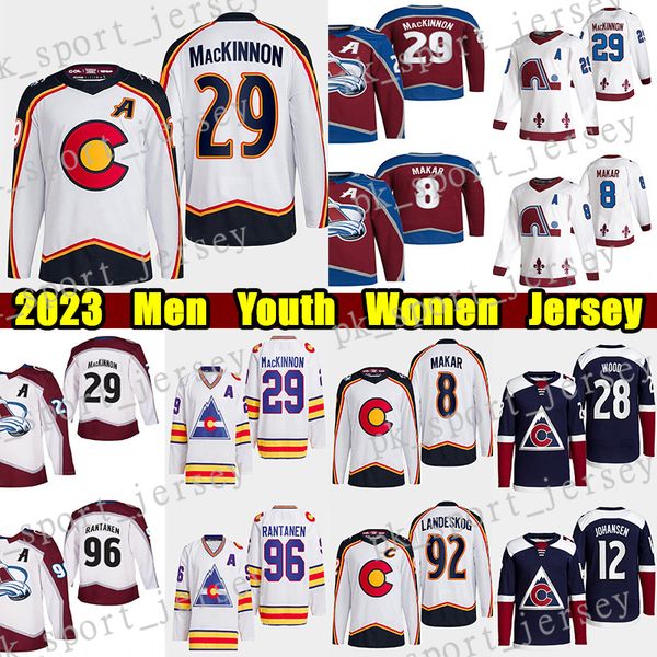#29 nathan mackinnon reverse retro hockey jersey #8 cale makar mikko rantanen gabriel landeskog miles wood joe sakic valeri nichushkin ryan, Black;red
#29 nathan mackinnon reverse retro hockey jersey #8 cale makar mikko rantanen gabriel landeskog miles wood joe sakic valeri nichushkin ryan, Black;red
