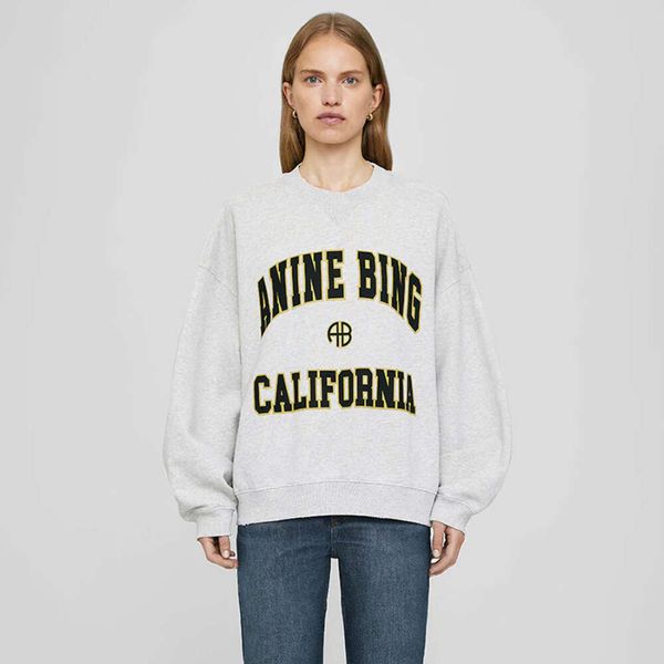 23 early autumn new niche sweatshirt anines bing classic letter print inner fleece pullover and plush women's round neck sweater, Black
23 early autumn new niche sweatshirt anines bing classic letter print inner fleece pullover and plush women's round neck sweater, Black