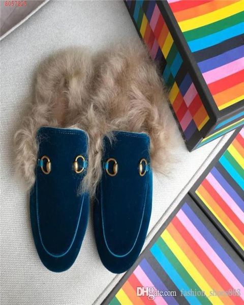 winter shoes princetown velvet slippers flat fur slides for women with lamb wool lining half slippers with box 35414171313, Black
winter shoes princetown velvet slippers flat fur slides for women with lamb wool lining half slippers with box 35414171313, Black