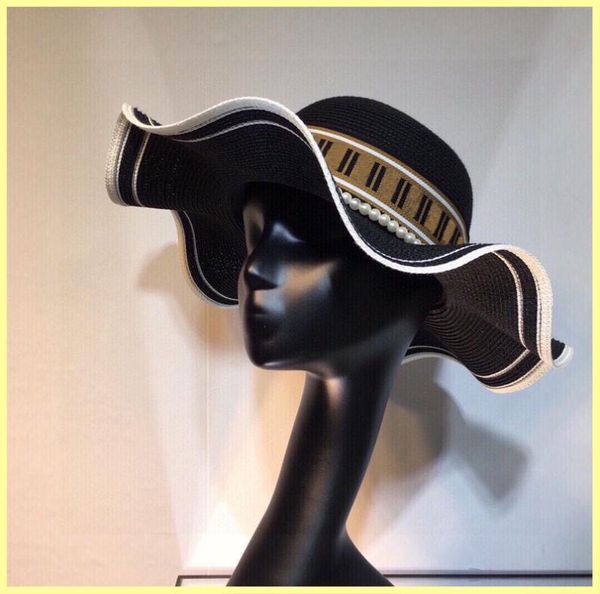 2021 women straw designers caps hats casquette womens designer bucket hat with pearl wide brim cap beach sunhat whole s 29447631, Blue;gray
2021 women straw designers caps hats casquette womens designer bucket hat with pearl wide brim cap beach sunhat whole s 29447631, Blue;gray