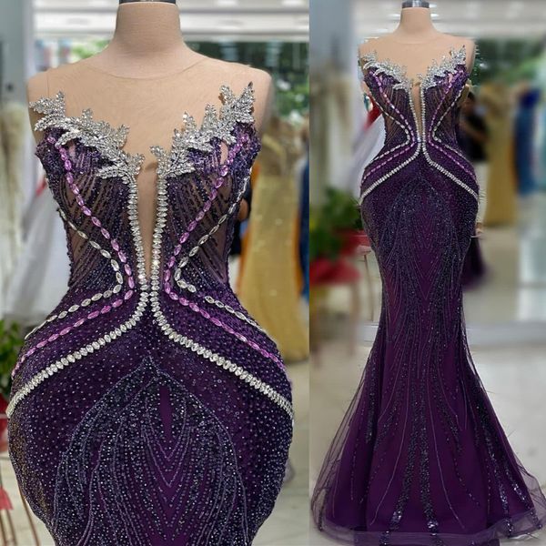 2023 aso ebi arabic purple mermaid prom dress crystals beaded evening formal party second reception birthday engagement gowns dresses robe d, Black
2023 aso ebi arabic purple mermaid prom dress crystals beaded evening formal party second reception birthday engagement gowns dresses robe d, Black