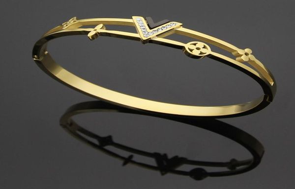 titanium steel bracelets jewelry whole vshaped diamond hollow fourleaf flower bracelets 18k gold couple trade brand bracelet4990746, Black
titanium steel bracelets jewelry whole vshaped diamond hollow fourleaf flower bracelets 18k gold couple trade brand bracelet4990746, Black