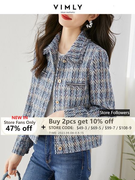 women's wool blends vimly winter short tweed jackets for women elegant plaid tassel lapel long sleeve wool blend coats women's out, Black
women's wool blends vimly winter short tweed jackets for women elegant plaid tassel lapel long sleeve wool blend coats women's out, Black