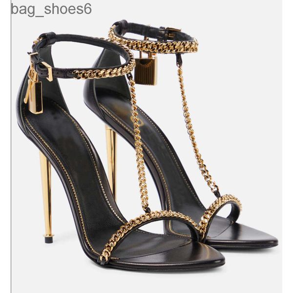 summer elegant brands padlock sandals shoes women lock key metal stiletto heels pointy naked gold chain link lady sandalias party wedding dr, Black
summer elegant brands padlock sandals shoes women lock key metal stiletto heels pointy naked gold chain link lady sandalias party wedding dr, Black