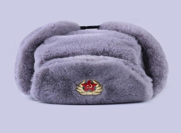 soviet badge ushanka russian men women winter hats faux rabbit fur army military bomber hat cossack trapper earflap snow ski cap 26576720, Blue;gray
soviet badge ushanka russian men women winter hats faux rabbit fur army military bomber hat cossack trapper earflap snow ski cap 26576720, Blue;gray