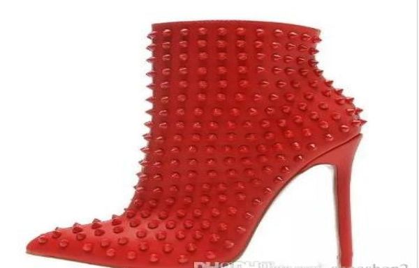 2018 newluxury black red leather with spikes pointed toes womens ankle boots fashion designer ladies high heels shoes pumps1112198
2018 newluxury black red leather with spikes pointed toes womens ankle boots fashion designer ladies high heels shoes pumps1112198