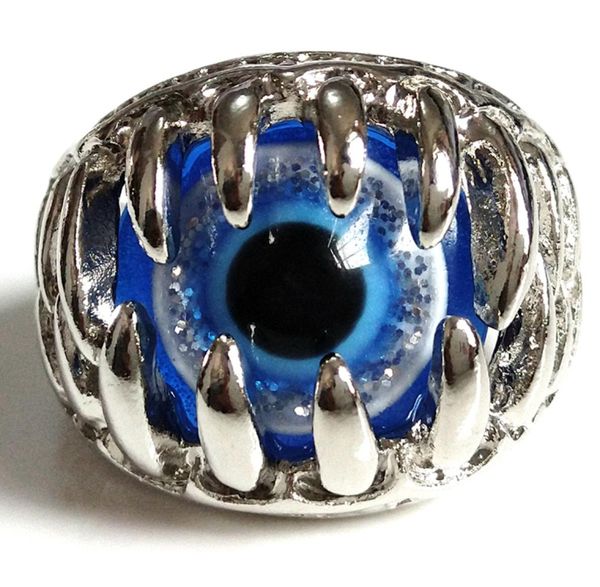 new 25pcs unique mens blue devil eye silver ring demon evil gothic claw eyes whole fashion jewelry biker punk rocker style man1862792, Golden;silver
new 25pcs unique mens blue devil eye silver ring demon evil gothic claw eyes whole fashion jewelry biker punk rocker style man1862792, Golden;silver
