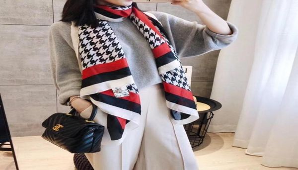 new women silk scarf shawls and wrap summer designer women houndstooth femme foulard bandana hijab black47208669503968, Blue;gray
new women silk scarf shawls and wrap summer designer women houndstooth femme foulard bandana hijab black47208669503968, Blue;gray